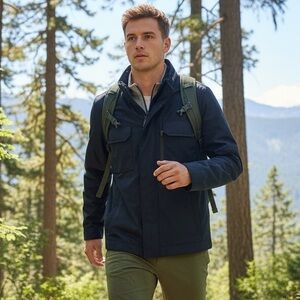 Michael Kors Men’s Navy Field Jacket Sz M